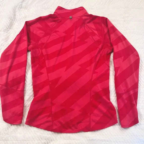 Nike Dri-FIT long sleeve quarter zip running jacket size small in hot pink - Picture 5 of 15